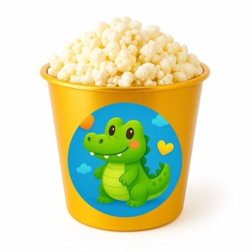 Balde de Pipoca Personalizado Infantil Jacaré Baby
