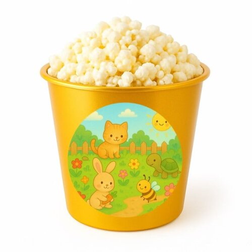 Balde de Pipoca Personalizado Infantil Jardim dos Bichinhos