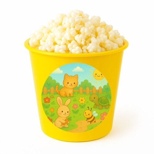 Balde de Pipoca Personalizado Infantil Jardim dos Bichinhos