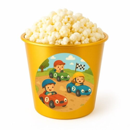 Balde de Pipoca Personalizado Infantil Kart Infantil