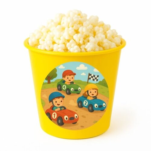 Balde de Pipoca Personalizado Infantil Kart Infantil