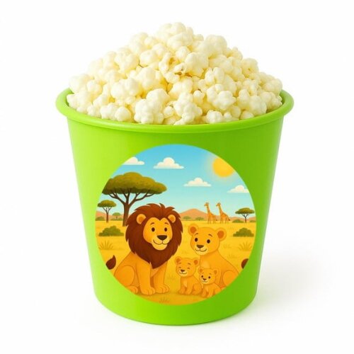 Balde de Pipoca Personalizado Infantil Leões