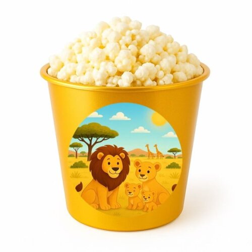 Balde de Pipoca Personalizado Infantil Leões