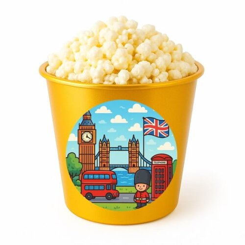 Balde de Pipoca Personalizado Infantil Londres