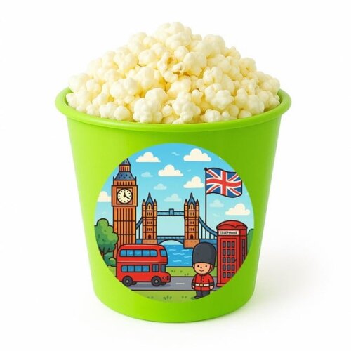 Balde de Pipoca Personalizado Infantil Londres
