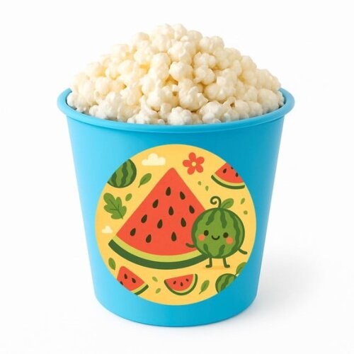 Balde de Pipoca Personalizado Infantil Melancia