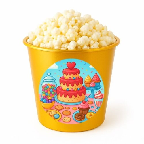 Balde de Pipoca Personalizado Infantil Mesa Doces Coloridos
