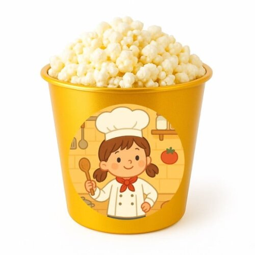Balde de Pipoca Personalizado Infantil Mini Chefe Menina