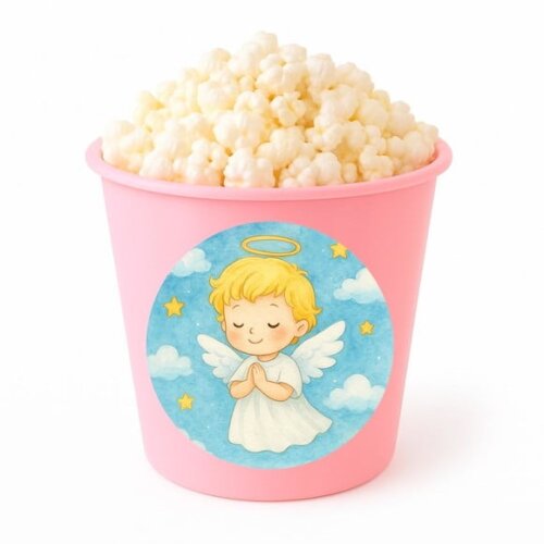Balde de Pipoca Personalizado Infantil Meu Batizado