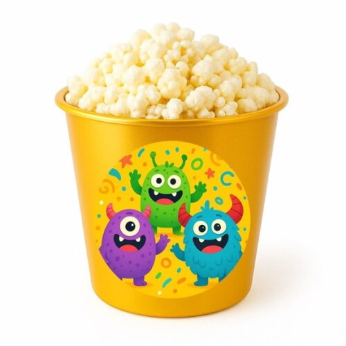 Balde de Pipoca Personalizado Infantil Monstrinhos