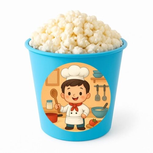 Balde de Pipoca Personalizado Infantil Mini Chefe Menino