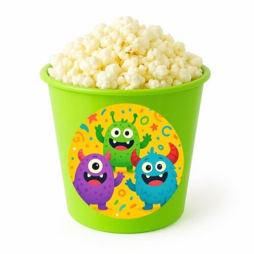 Balde de Pipoca Personalizado Infantil Monstrinhos