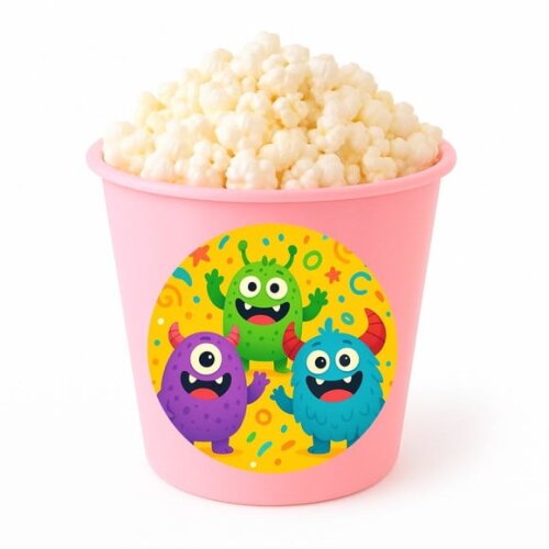 Balde de Pipoca Personalizado Infantil Monstrinhos