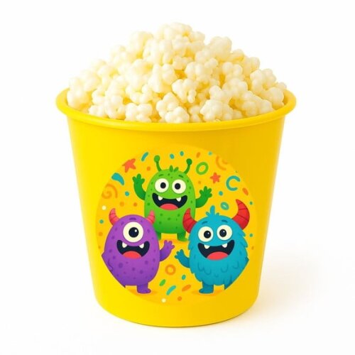 Balde de Pipoca Personalizado Infantil Monstrinhos