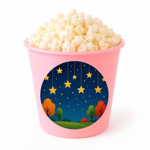 Balde de Pipoca Personalizado Infantil Noite das Estrelas