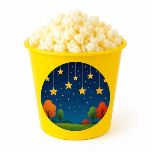 Balde de Pipoca Personalizado Infantil Noite das Estrelas
