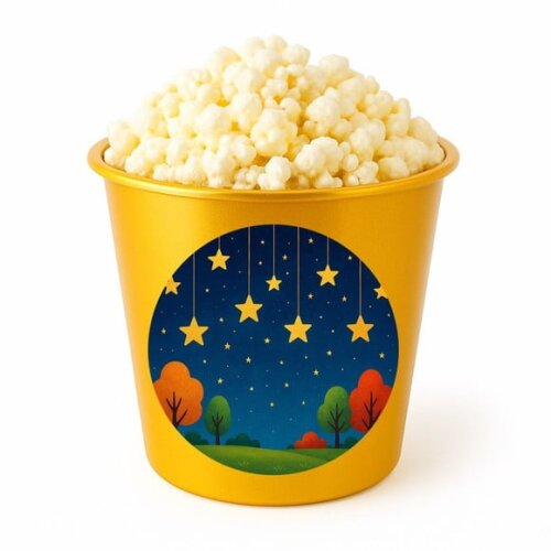 Balde de Pipoca Personalizado Infantil Noite das Estrelas