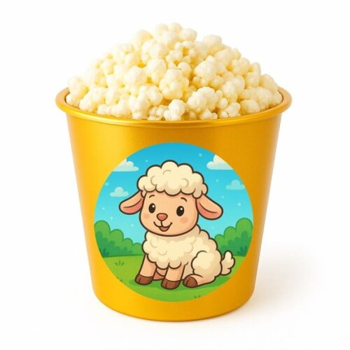 Balde de Pipoca Personalizado Infantil Ovelhinha