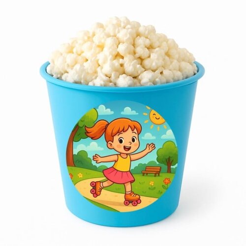 Balde de Pipoca Personalizado Infantil Patins