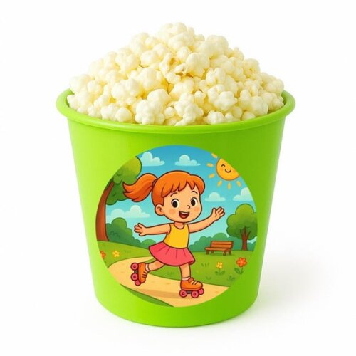 Balde de Pipoca Personalizado Infantil Patins