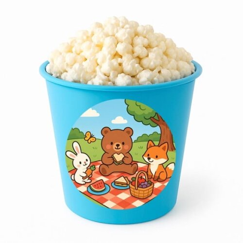 Balde de Pipoca Personalizado Infantil Picnic