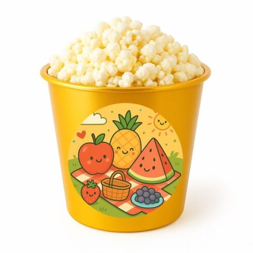Balde de Pipoca Personalizado Infantil Piquenique das Frutas