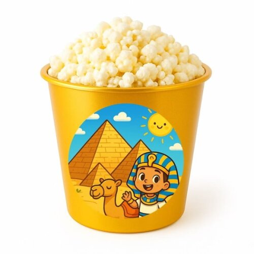 Balde de Pipoca Personalizado Infantil Pirâmides do Egito