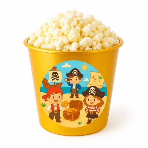Balde de Pipoca Personalizado Infantil Piratas