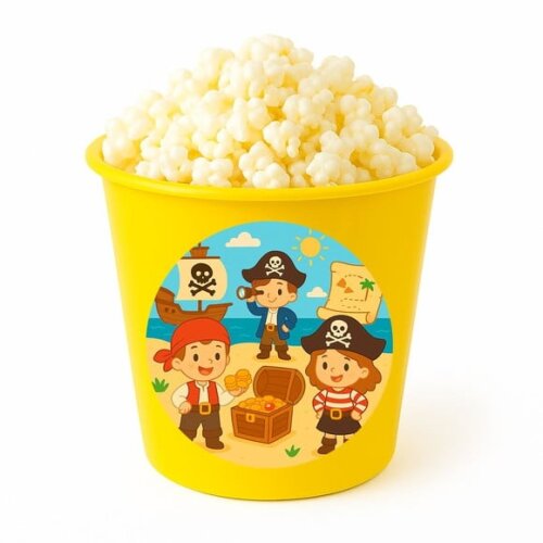 Balde de Pipoca Personalizado Infantil Piratas