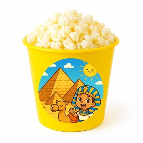 Balde de Pipoca Personalizado Infantil Pirâmides do Egito