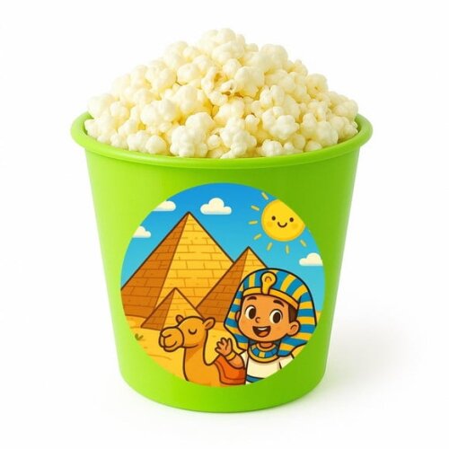 Balde de Pipoca Personalizado Infantil Pirâmides do Egito