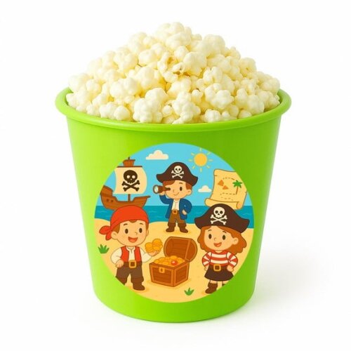 Balde de Pipoca Personalizado Infantil Piratas
