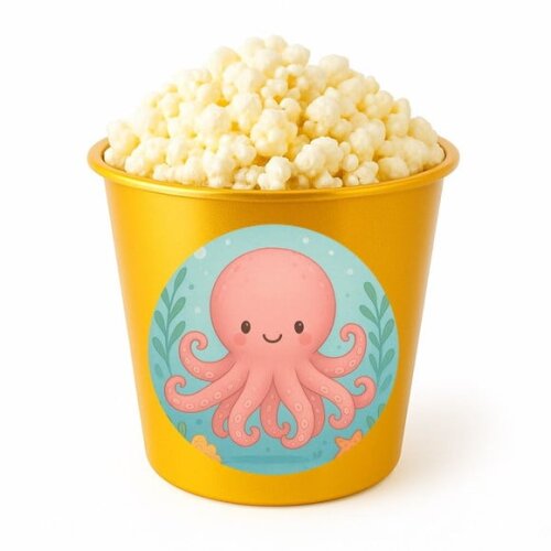 Balde de Pipoca Personalizado Infantil Polvo