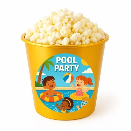 Balde de Pipoca Personalizado Infantil Pool Party