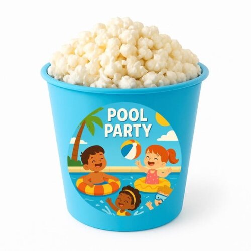 Balde de Pipoca Personalizado Infantil Pool Party