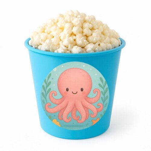 Balde de Pipoca Personalizado Infantil Polvo