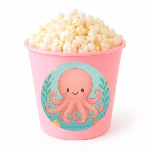 Balde de Pipoca Personalizado Infantil Polvo