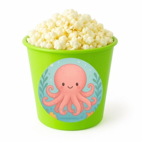 Balde de Pipoca Personalizado Infantil Polvo