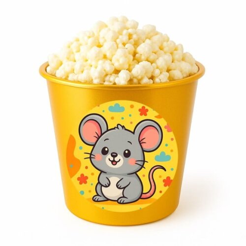 Balde de Pipoca Personalizado Infantil Ratinho Fofo