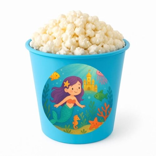 Balde de Pipoca Personalizado Infantil Reino Subaquático