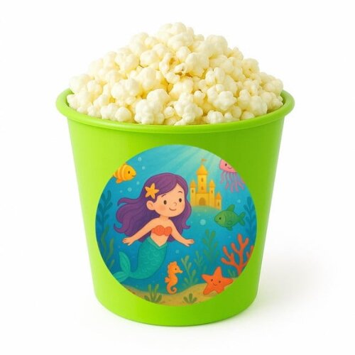 Balde de Pipoca Personalizado Infantil Reino Subaquático