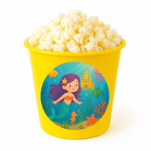 Balde de Pipoca Personalizado Infantil Reino Subaquático