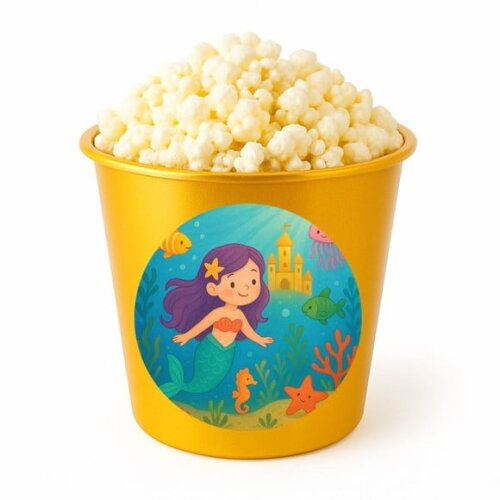 Balde de Pipoca Personalizado Infantil Reino Subaquático
