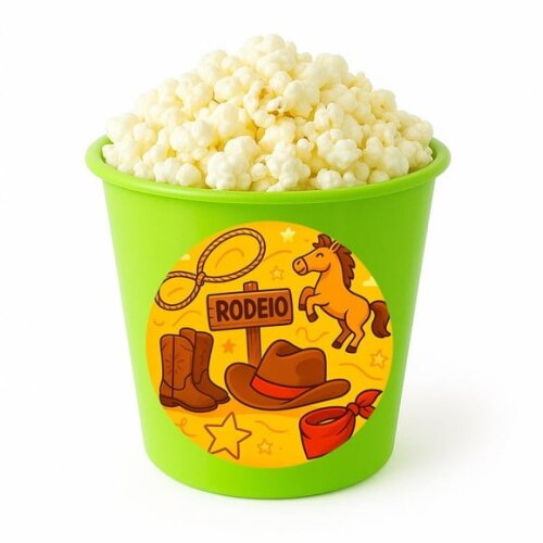 Balde de Pipoca Personalizado Infantil Rodeio