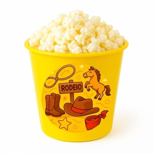 Balde de Pipoca Personalizado Infantil Rodeio