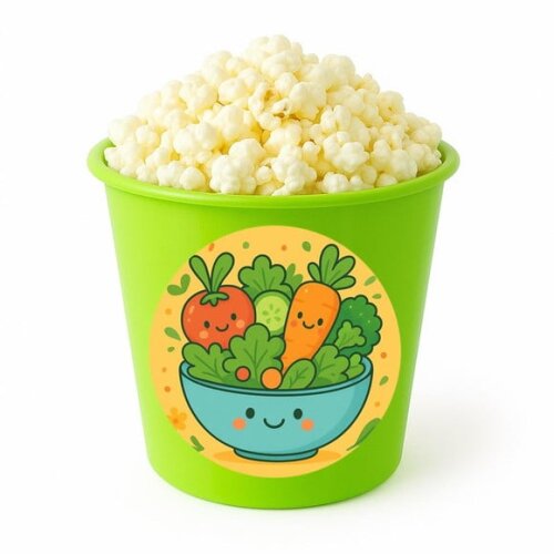 Balde de Pipoca Personalizado Infantil Salada Divertida