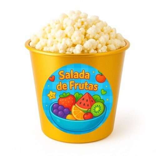 Balde de Pipoca Personalizado Infantil Salada de Frutas