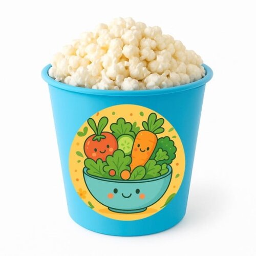 Balde de Pipoca Personalizado Infantil Salada Divertida