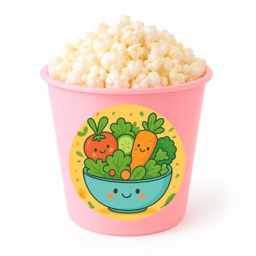 Balde de Pipoca Personalizado Infantil Salada Divertida
