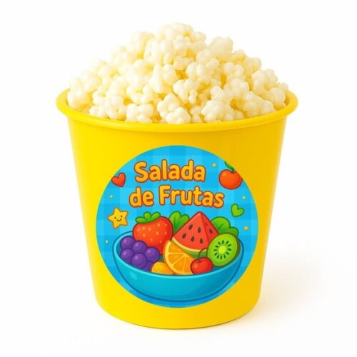 Balde de Pipoca Personalizado Infantil Salada de Frutas